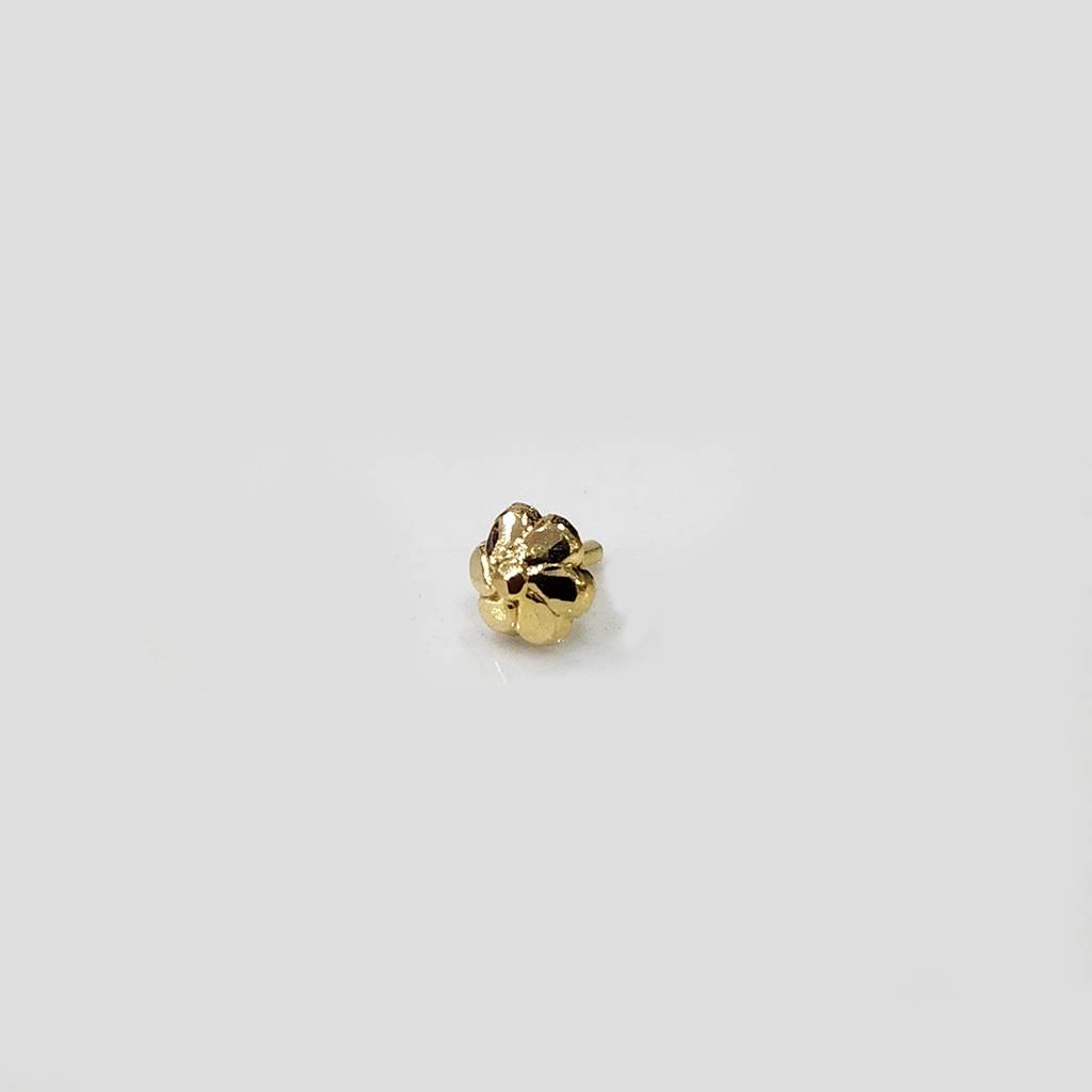Yuvora 18K Yellow Gold Wildflower Memory Nose Pin For Women | Screw Back Closure | Bis Hallmarked | Pure Gol : DNP1009-18YG-IS