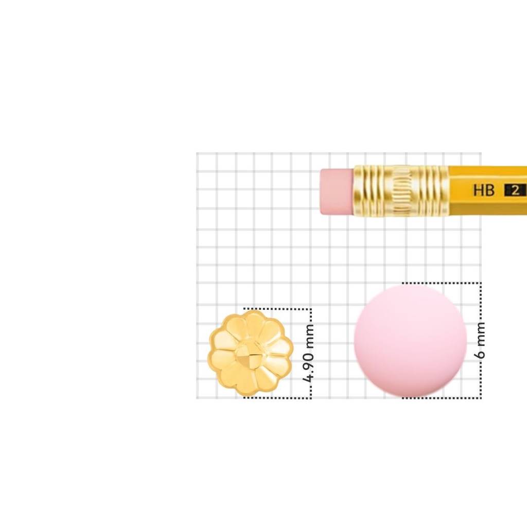 Yuvora 18K Yellow Gold Dewkiss Bud Nose Pin For Women | Screw Back Closure | Bis Hallmarked | Pure Gold Nose : DNP1010-18YG-IS