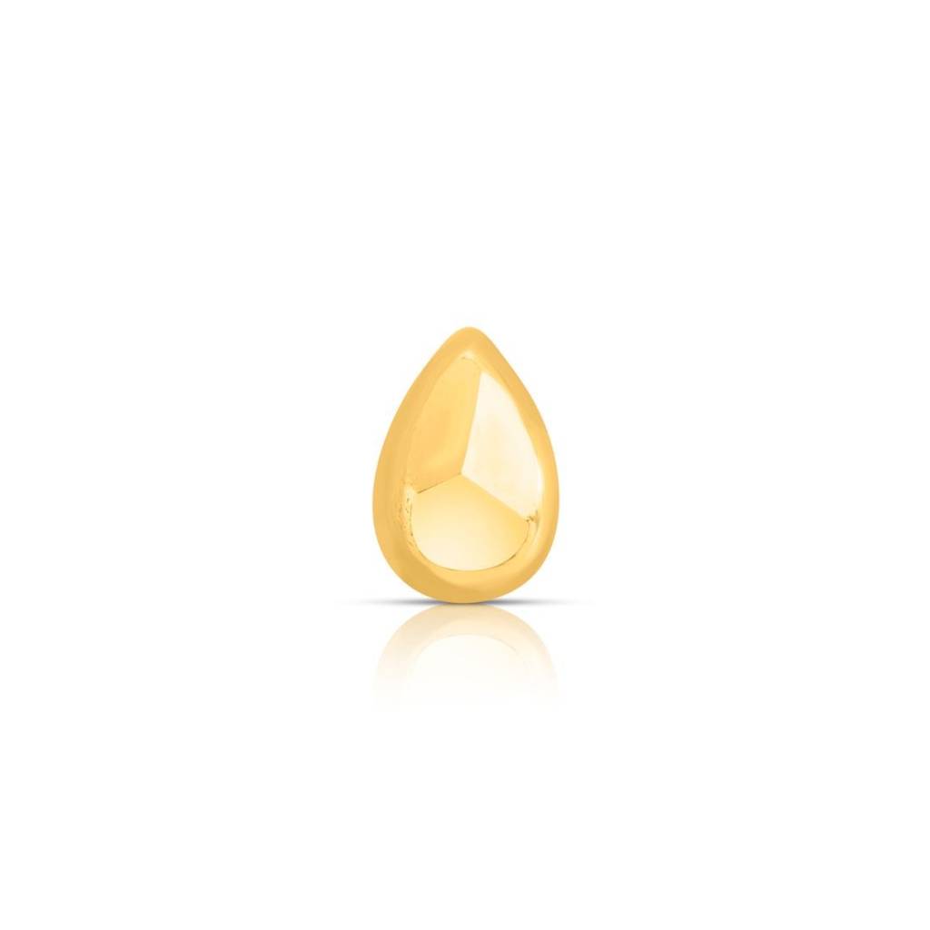 Yuvora 18K Yellow Gold Dew Drop Nose Pin For Women | Screw Back Closure | Bis Hallmarked | Pure Gold Nose Stud : DNP1021-18YG-IS