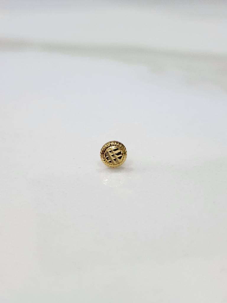 Yuvora 18K Yellow Gold Sun Crest Nose Pin For Women | Screw Back Closure | Bis Hallmarked | Pure Gold Nose S : DNP1028-18YG-IS