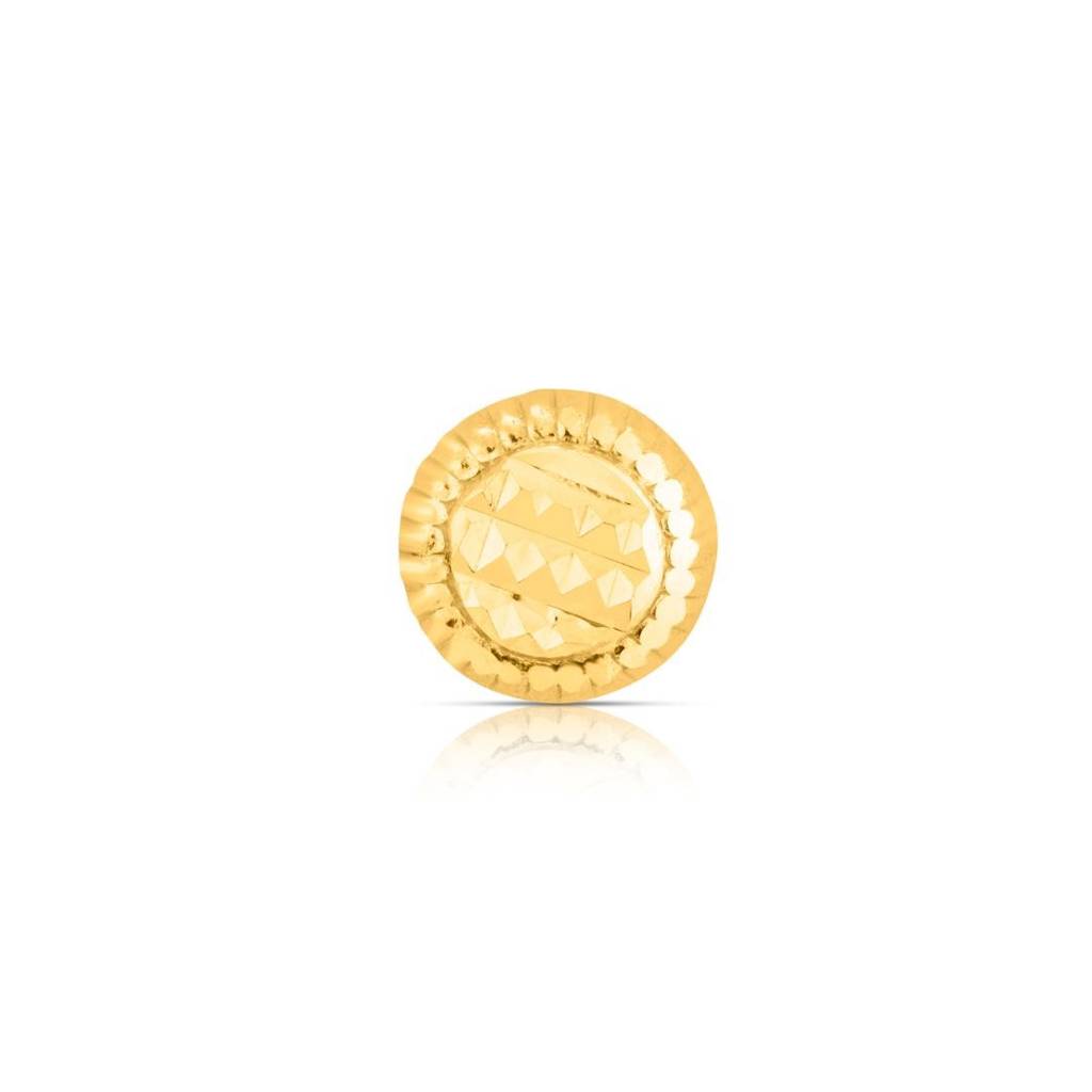 Yuvora 18K Yellow Gold Sun Crest Nose Pin For Women | Screw Back Closure | Bis Hallmarked | Pure Gold Nose S : DNP1028-18YG-IS