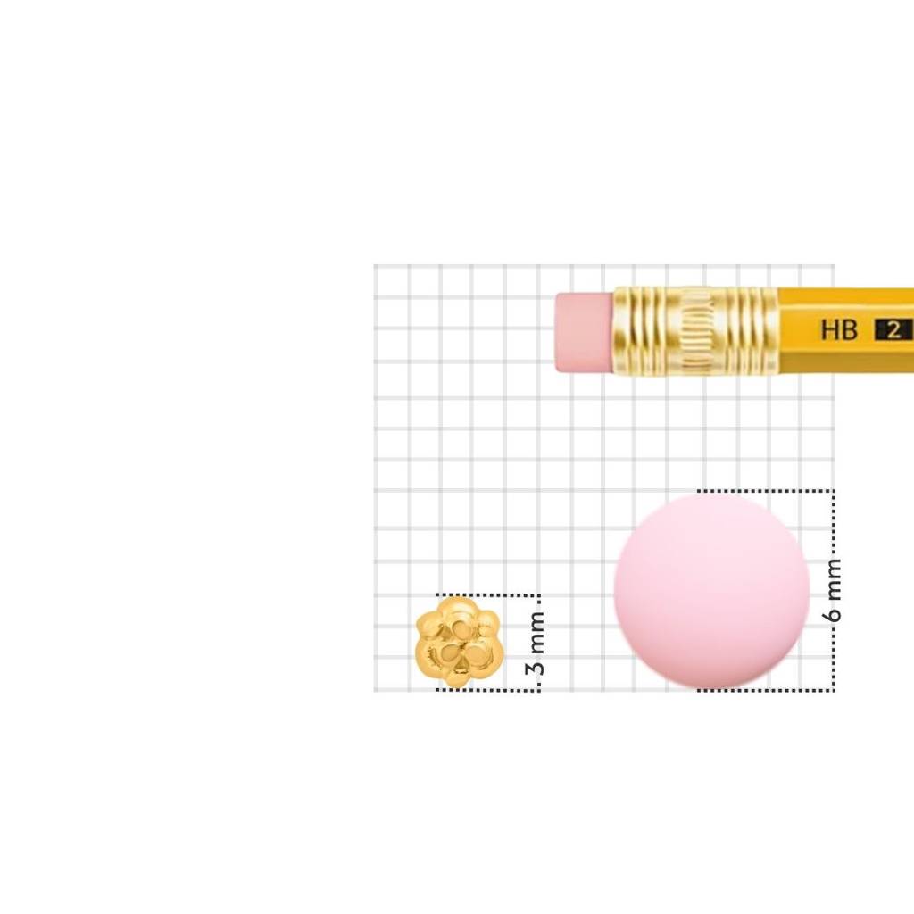 Yuvora 18K Yellow Gold Cluster Charm Nose Pin For Women | Screw Back Closure | Bis Hallmarked | Pure Gold No : DNP1041-18YG-IS