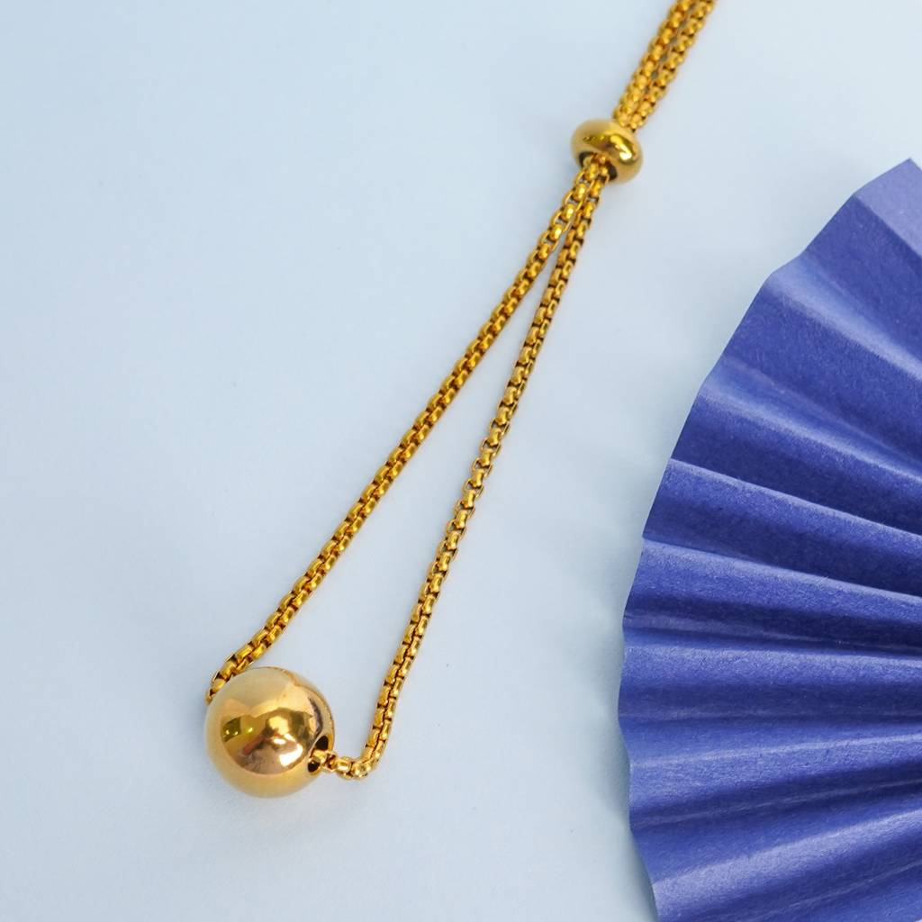 Aurelia Gold Bead Chain Bracelet : BR137
