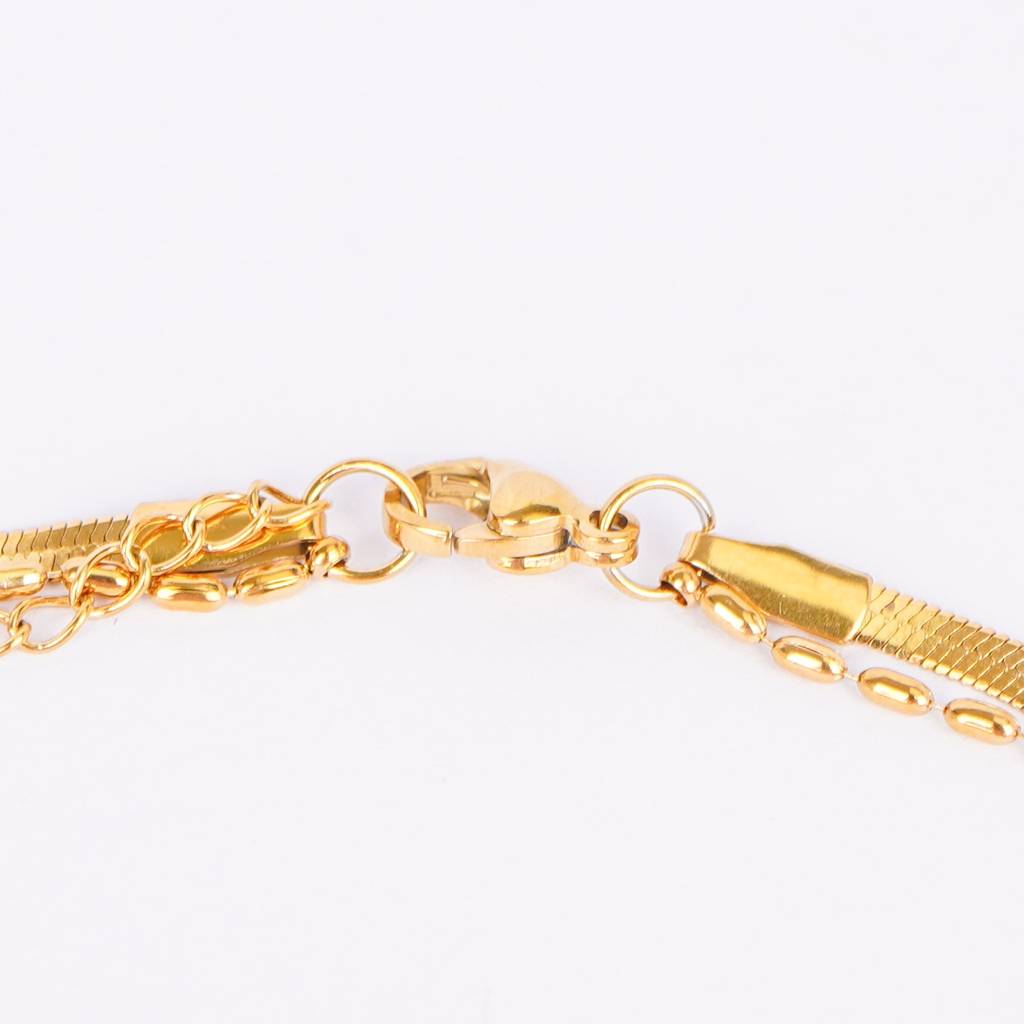 Gilded Ribbon & Orb Duo Bracelet : BR38