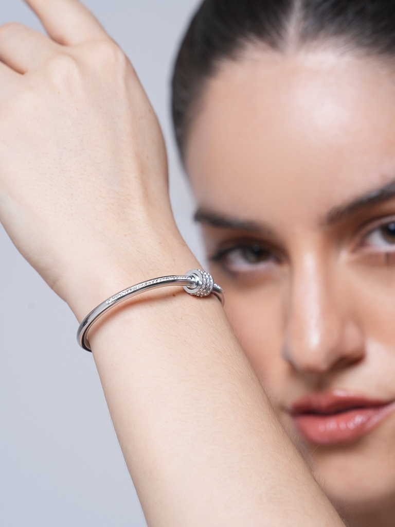 Titanium Zircon Bangle : CAO0026NIH