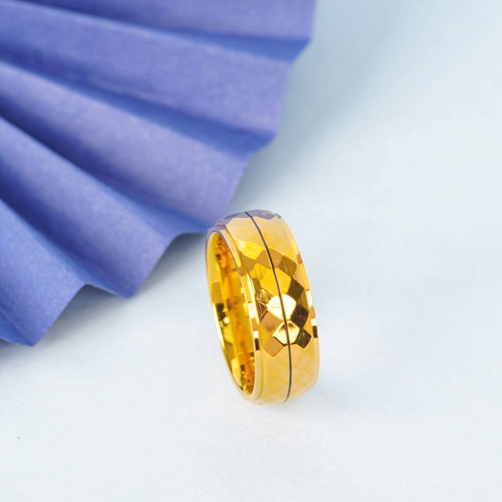 18K Gold Plated Colorful Rakhi With Leather Bracelet, Emerald Pendant Chain And Classic Ring Gift Hamper  : RK4BR171NK185RG153