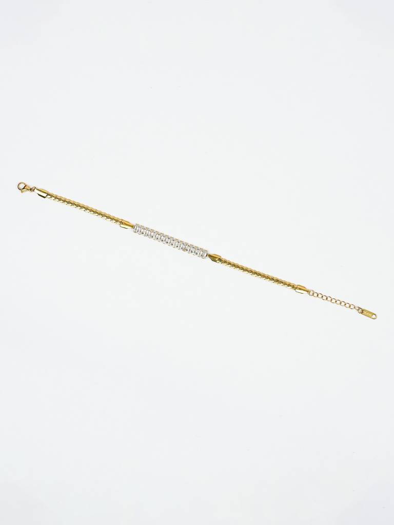 Linear Crystal Bar Adjustable Bracelet : 0065-DB
