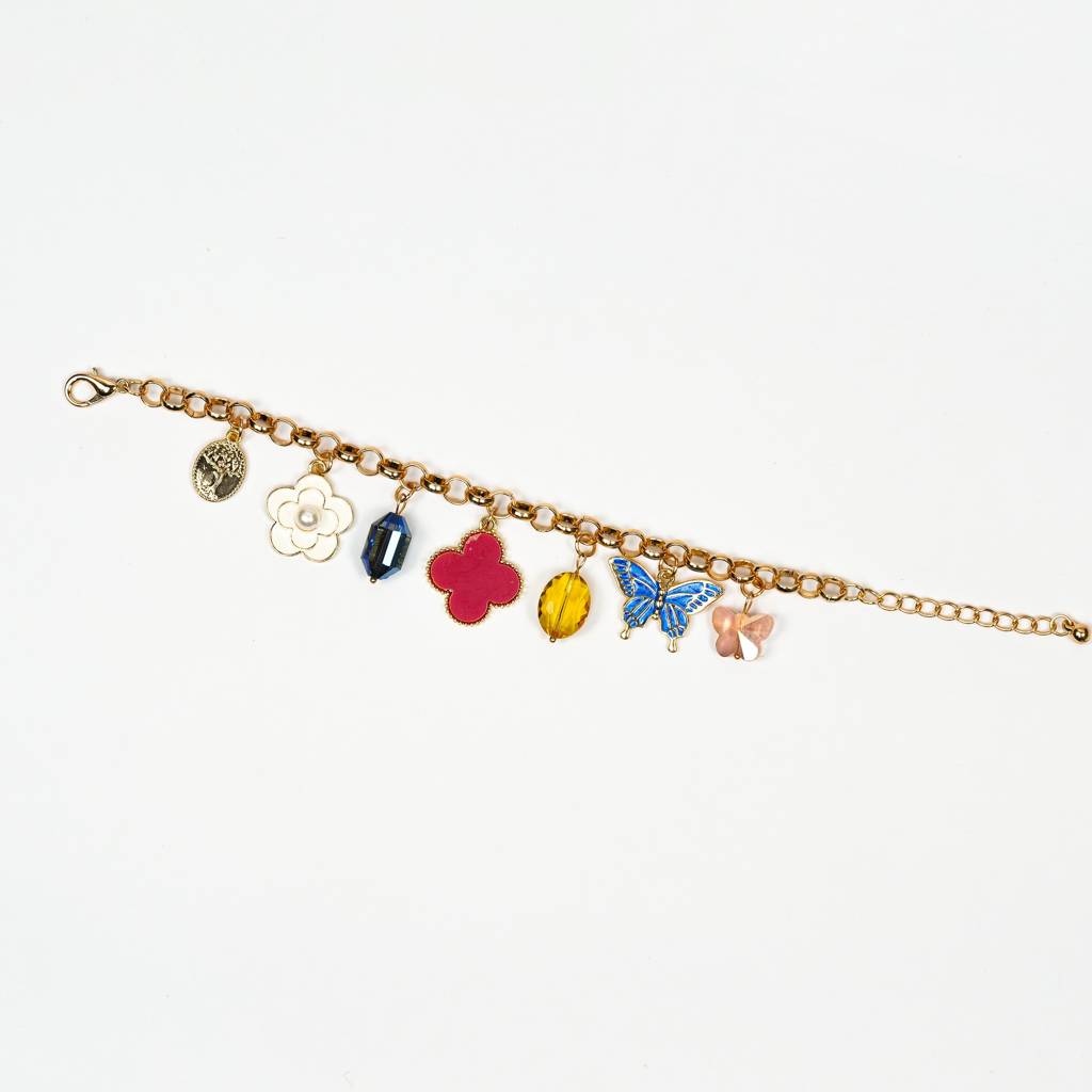 Multicolor Charm Butterfly Bracelet : 0081-DB