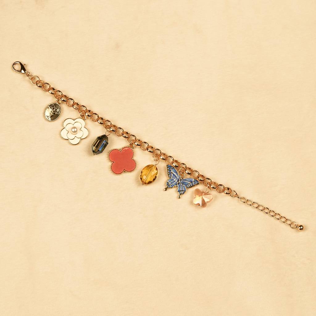 Multicolor Charm Butterfly Bracelet : 0081-DB
