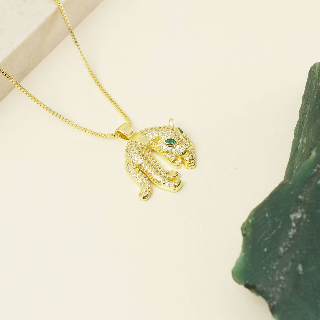The Studded Cheetah Necklace : TN5