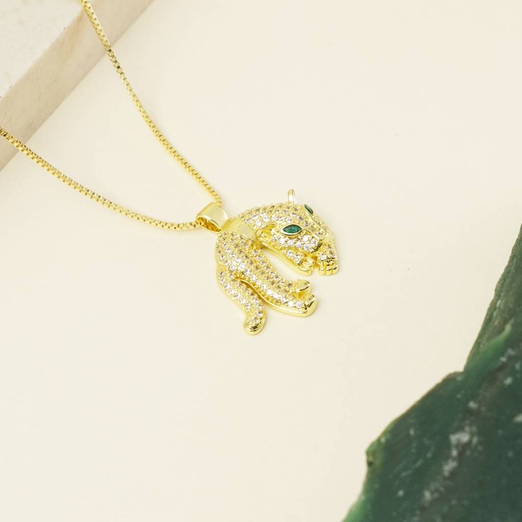 The Studded Cheetah Necklace : TN5