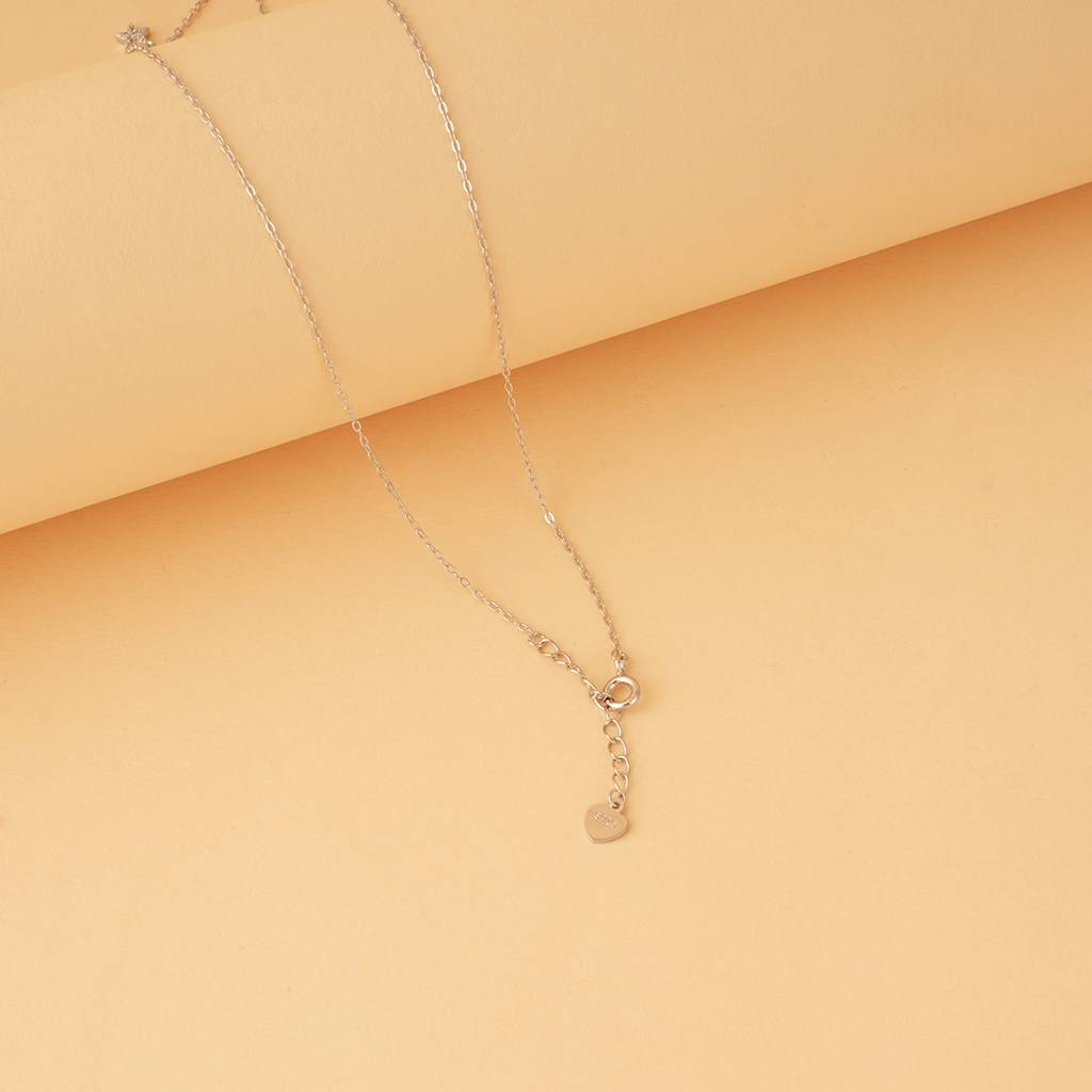 Silver Butterfly Pendant Necklace : SSN159