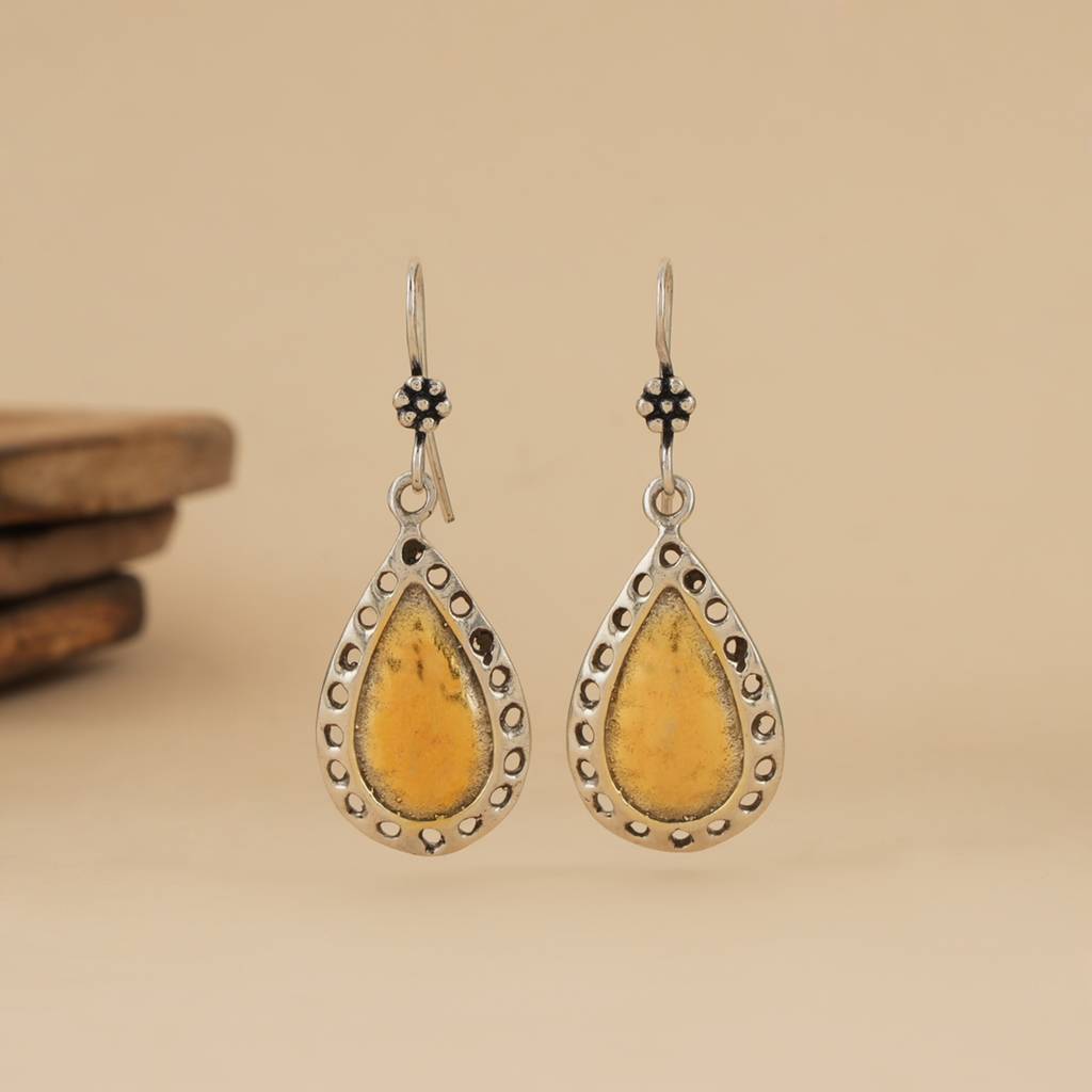 Dual Tone Silver Drops : SSE813