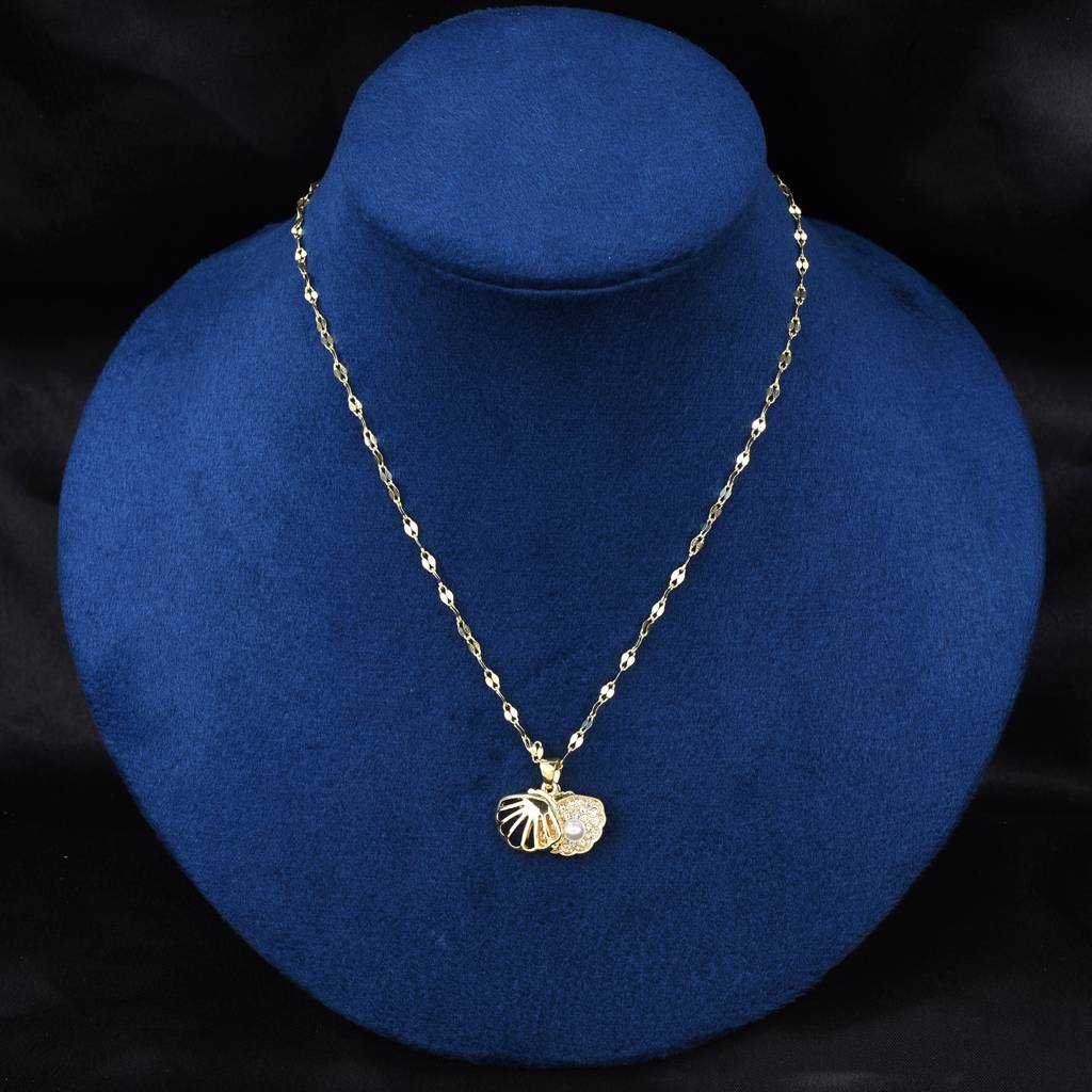 Bareluxe 18K Gold Plated Necklace : PENECKGPPCZ41