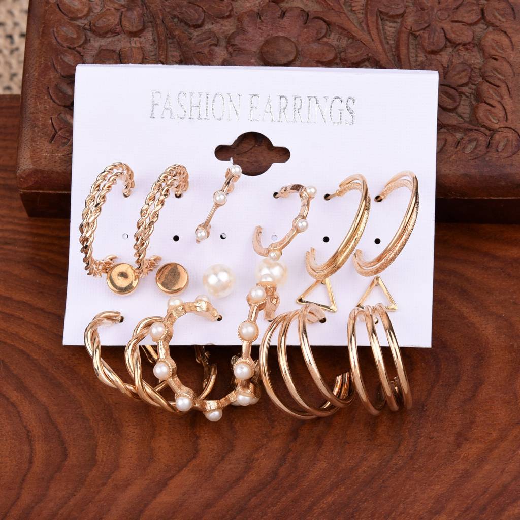 Glowkit Earrings Combo Pack Of 9 Earrings : PEEAR9COMGP45