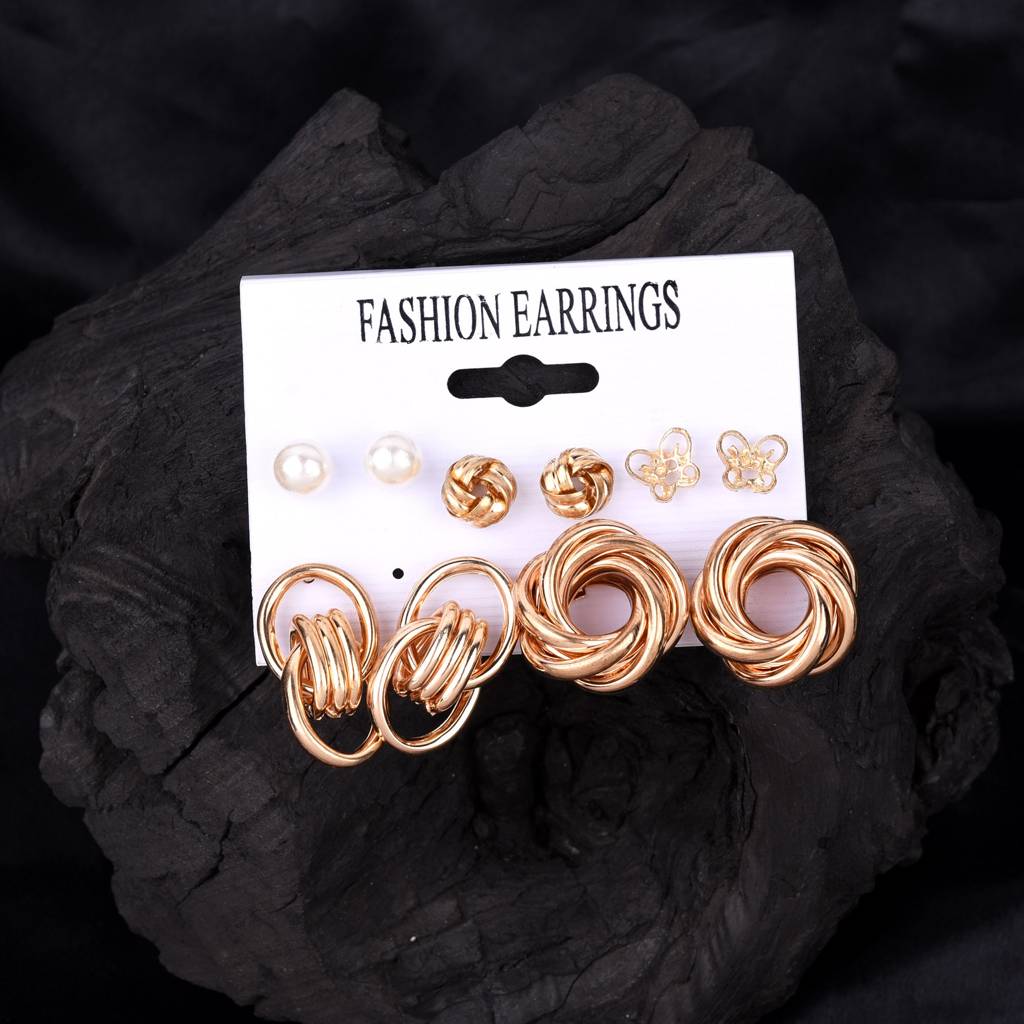 Stylestack Earring Set Of 6 Pairs : PEEAR6COMGP47