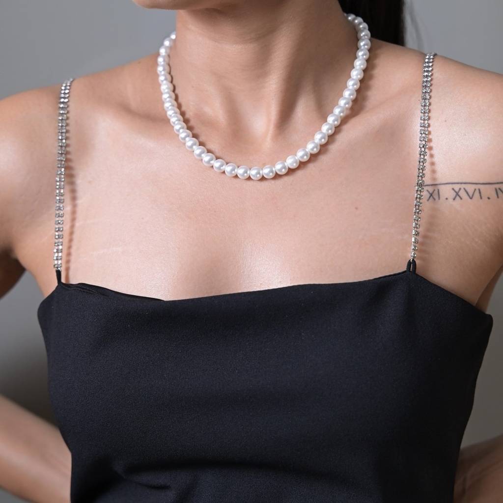 Classic Pearl Short Mala Necklace : NEC0067