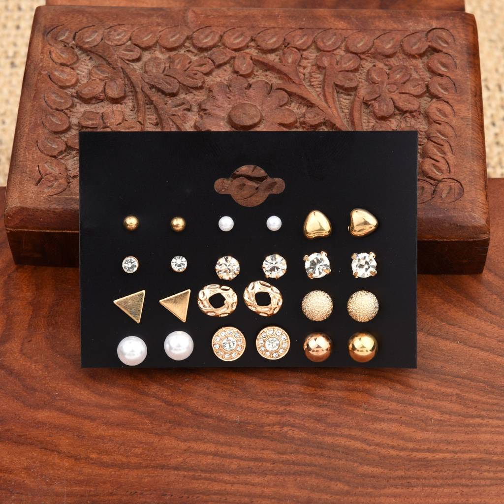 Dailydrip Earring Set Of 12 Pairs : PEEAR12COMGP48