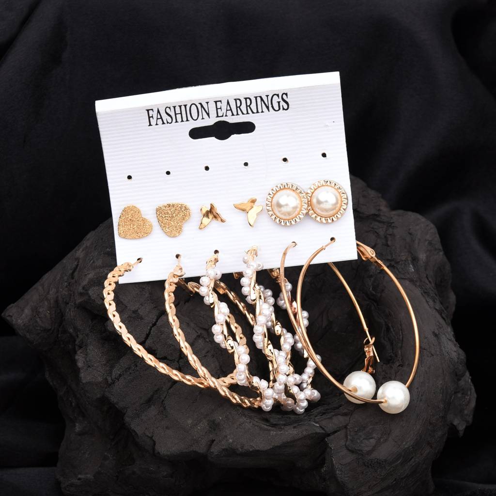Go-To Style Pack Of 9 Pair Earrings : PEEAR9COMGP51