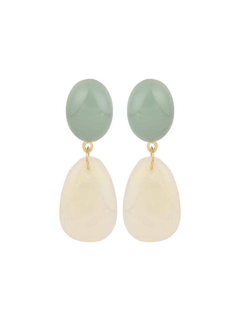 Acrylic Drop Earrings. : WER172YZGRN