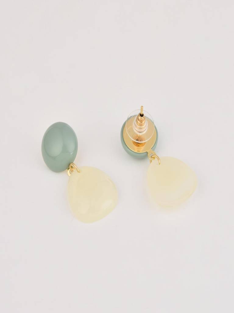 Acrylic Drop Earrings. : WER172YZGRN
