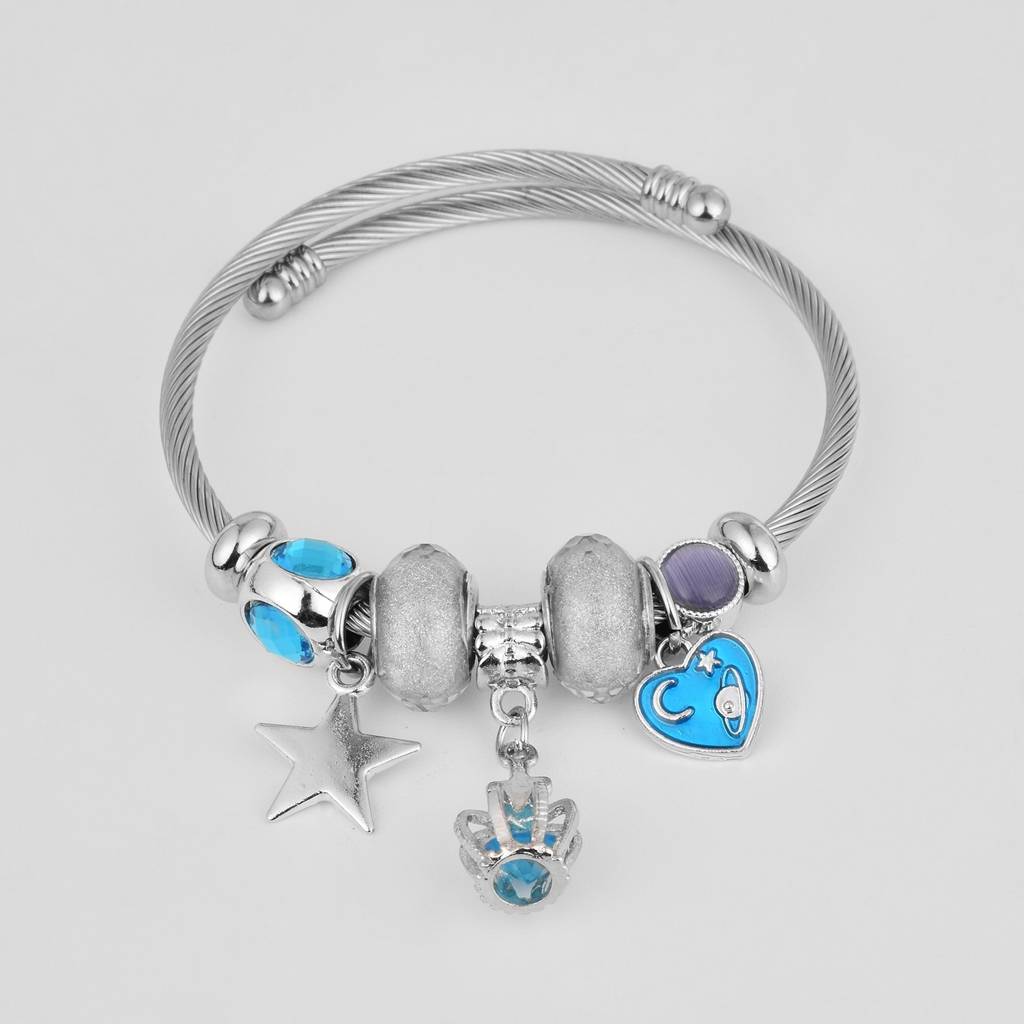 Blue Charm Adjustable Bangle : WBR147WCSLV