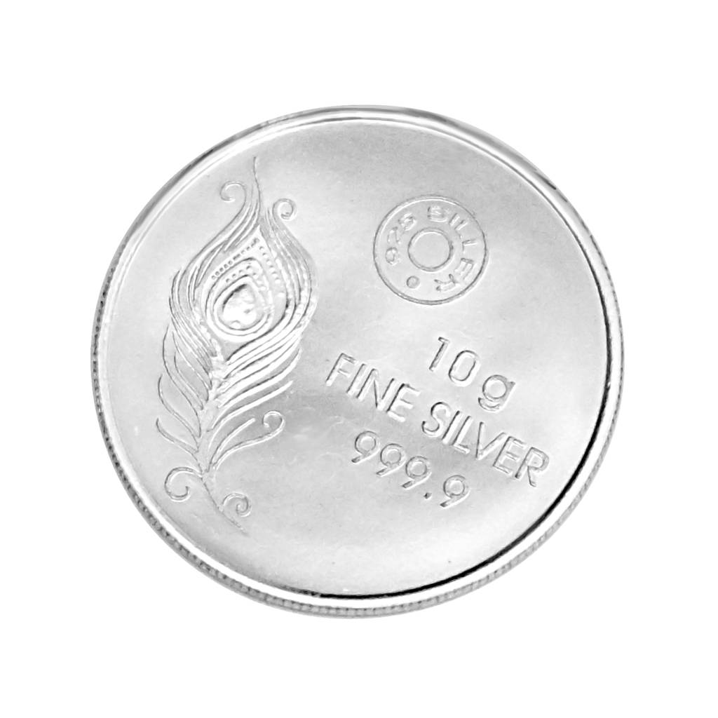999 Pure Silver Coin | Traditional Lakshmi Ji Ganesh Ji Silver Coin : COIN10LG