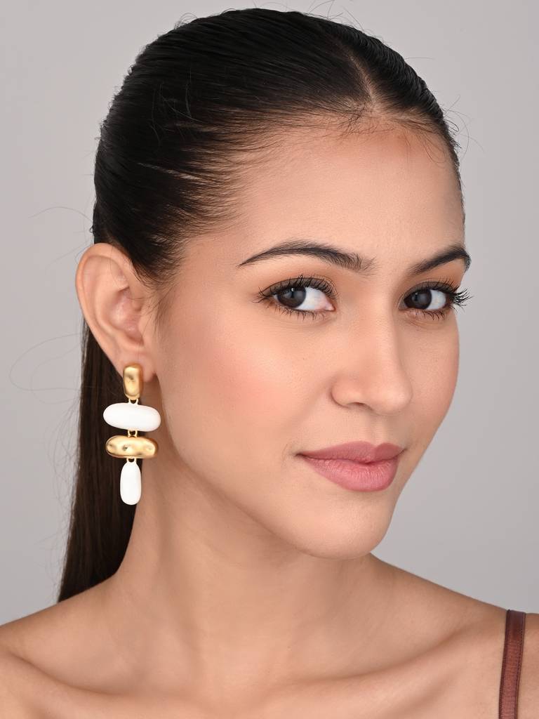 Modern Muse Dual-Tone Drops : WER183MLWHT
