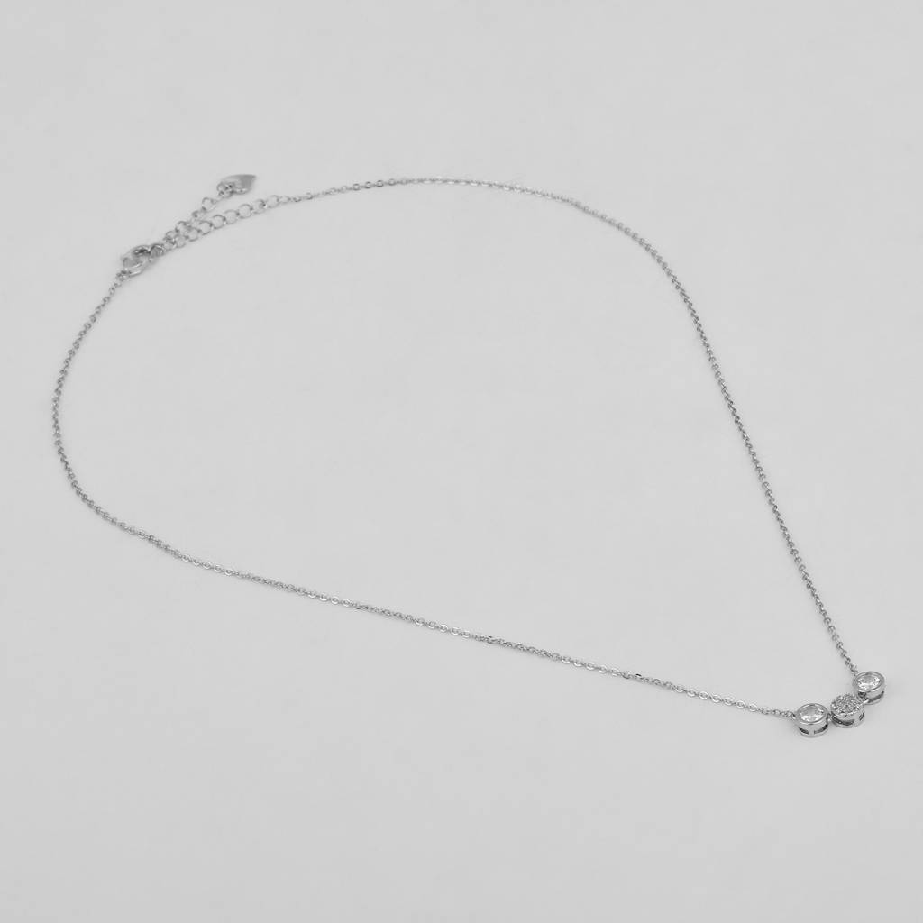 Three Stone Neckalce : WNK91LBSLV