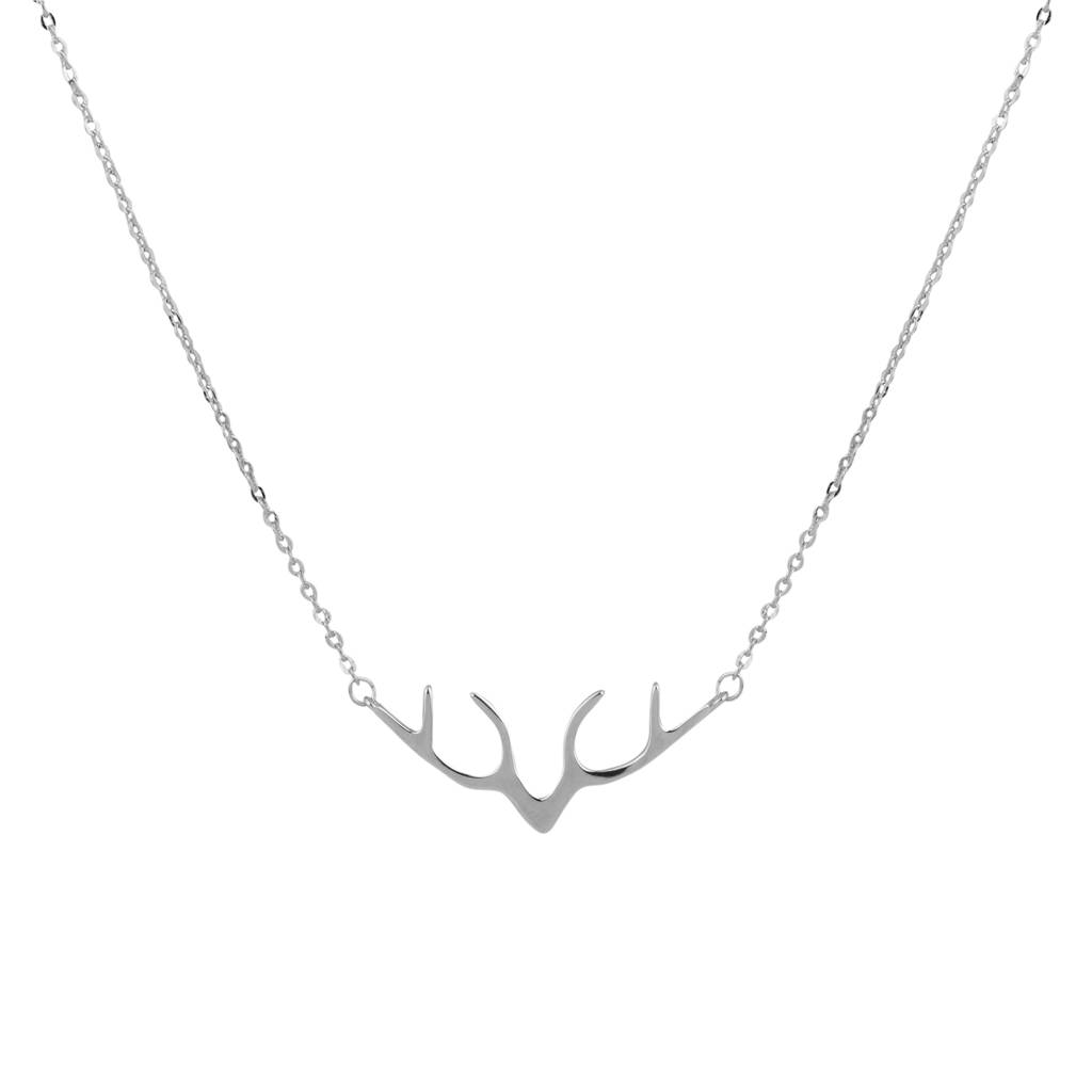 Reindeer Pendant Necklace : WNK98LBSLV