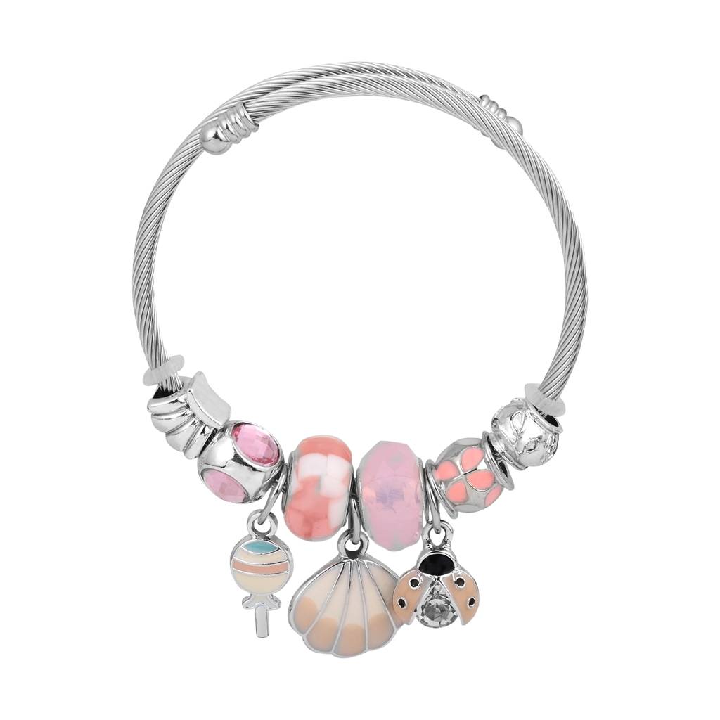 Peach Charm Adjustable Bangle : WBR146WCSLV