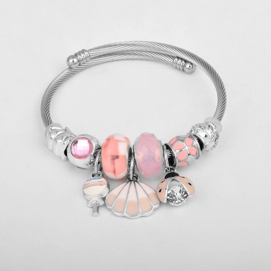 Peach Charm Adjustable Bangle : WBR146WCSLV