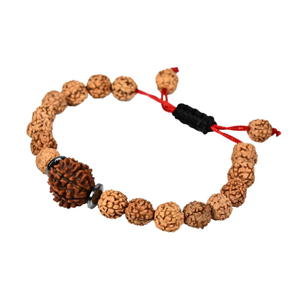 5 Mukhi Rudraksha Healing Gemstone Bracelet : 5MUKHI-RUDRAKSHA-BRACELET