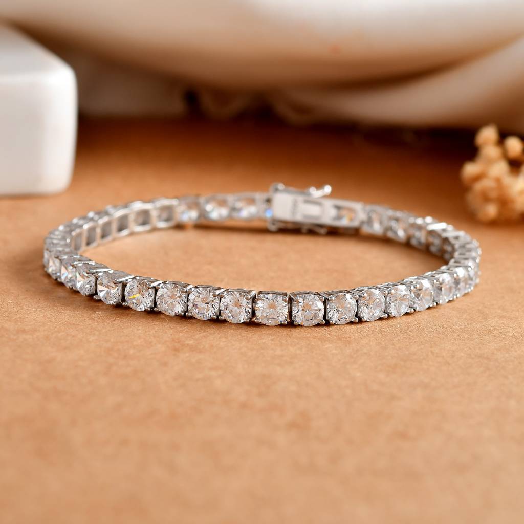 Baaraat Bracelet – 925 Silver Mozambique Stone Set Tennis Bracelet : ZIRAK-Bracelet-020