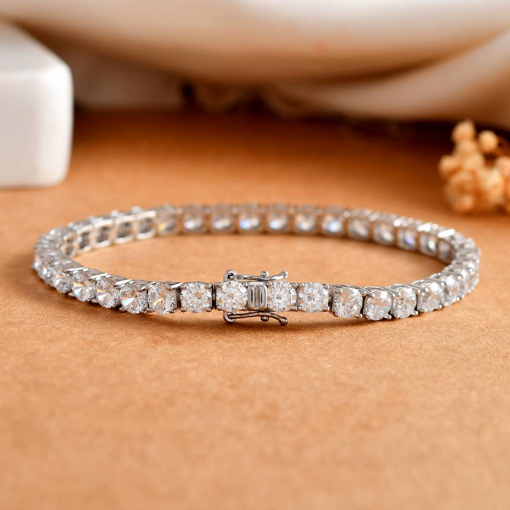 Baaraat Bracelet – 925 Silver Mozambique Stone Set Tennis Bracelet : ZIRAK-Bracelet-020