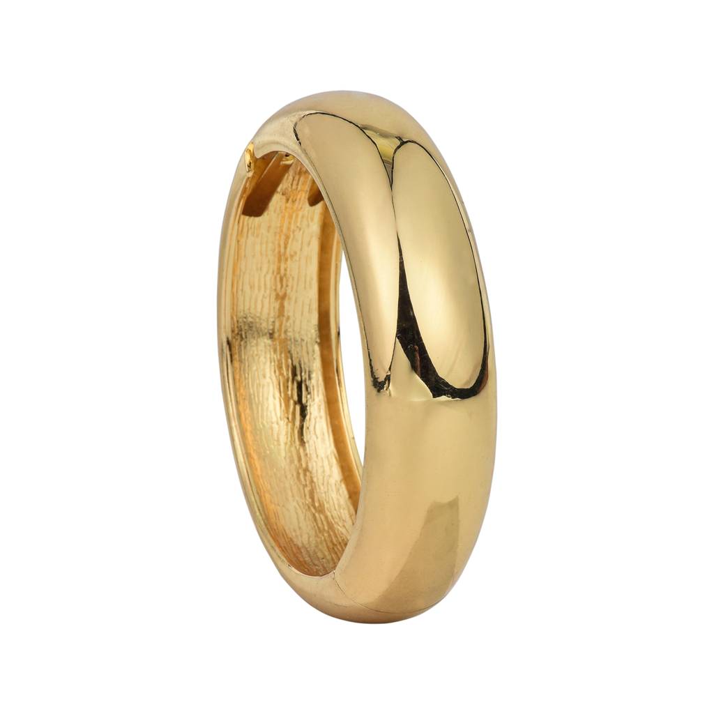 Plain Round Gold Bangle : WBR133WCGLD