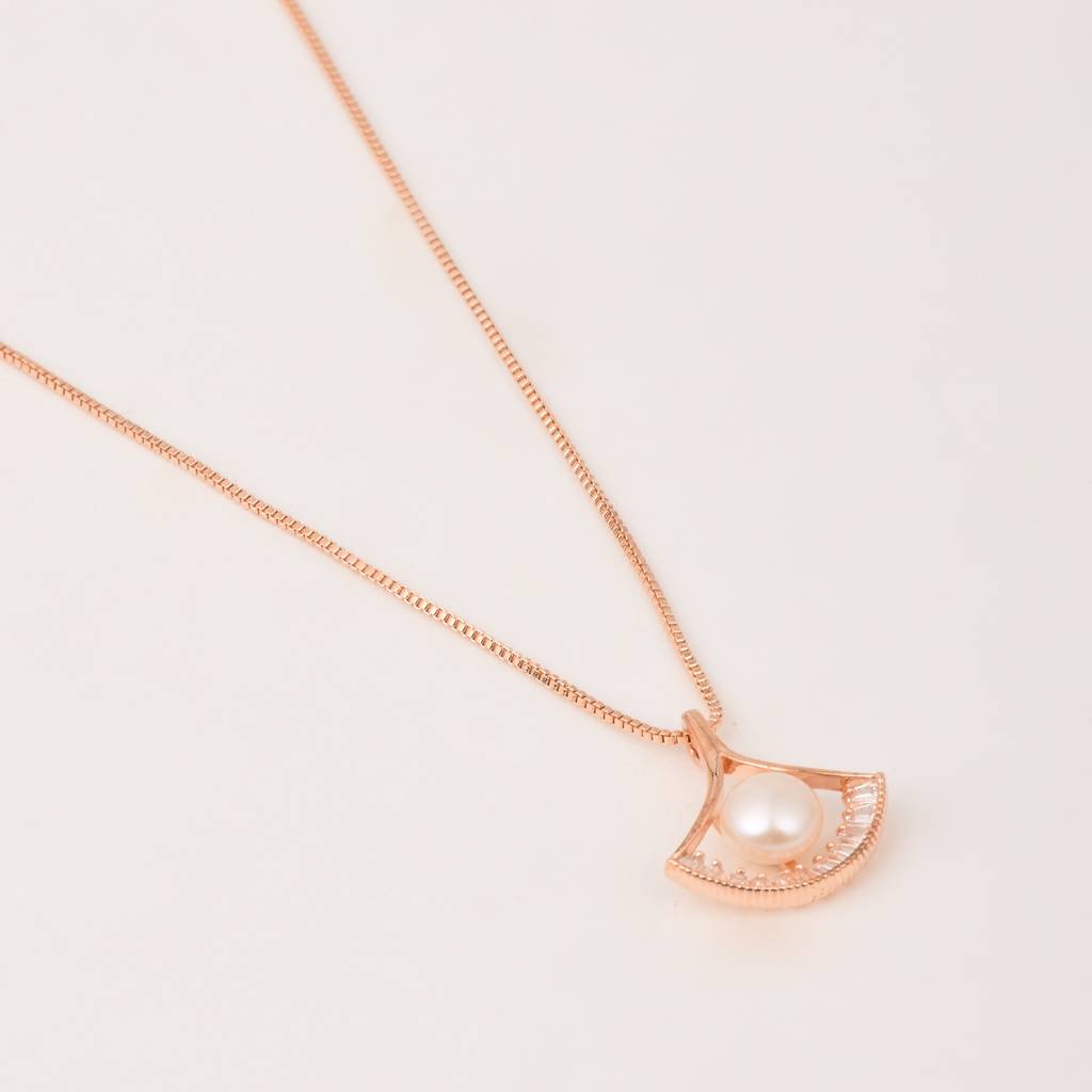 Ad Stone & Pearl Pendant Necklace : WNK94LBSLV