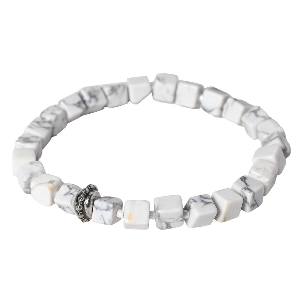 Howlite Healing Gemstone Bracelet : HOWLITE-BRACELET