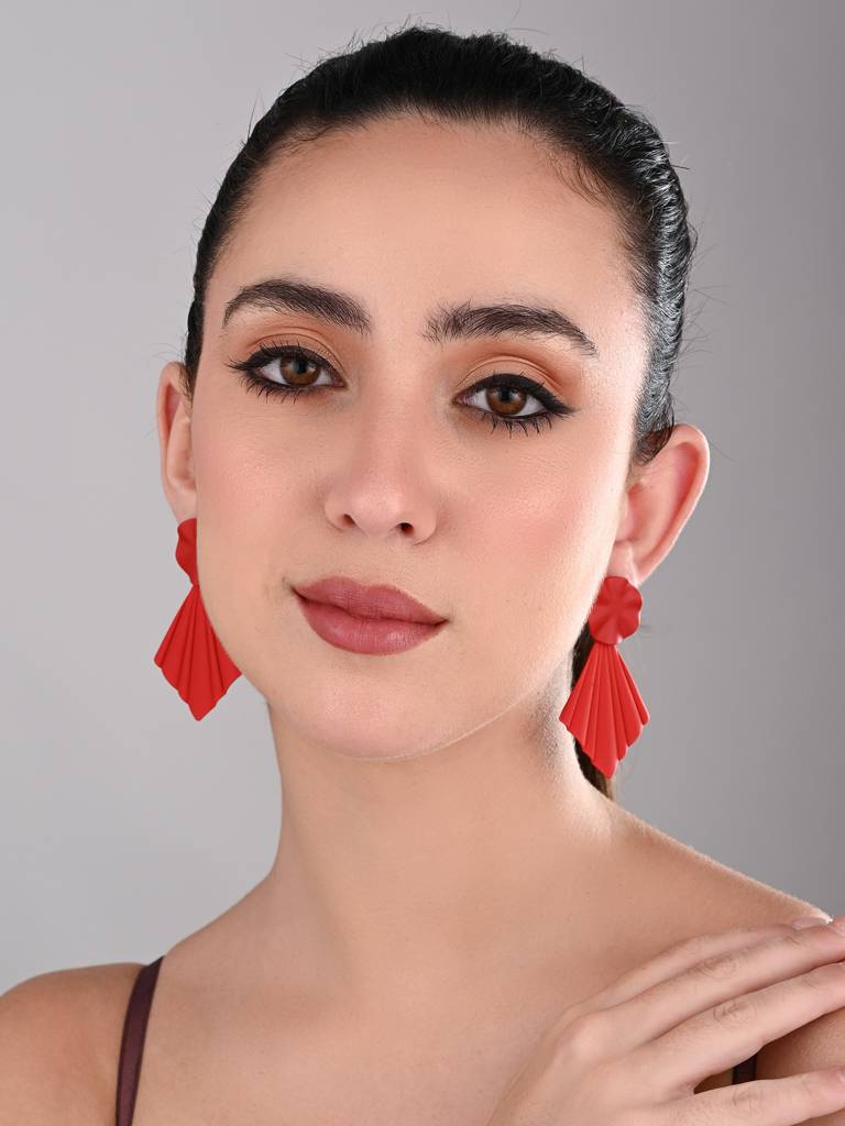Petal Pop Fan Earrings : WER199JMRED