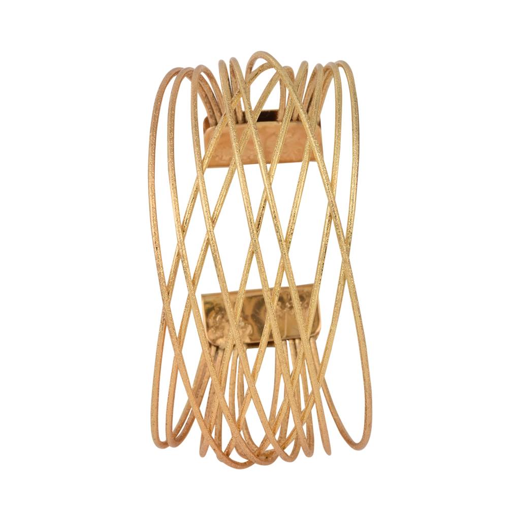 Woven Braided Gold Cuff Bracelet : WBR175ISGLD
