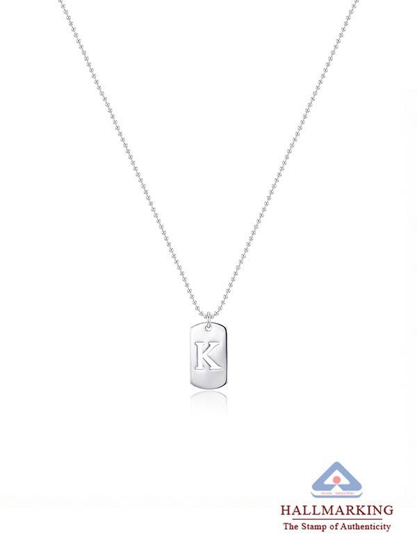 Personalized Cut-Out Initial Mini Necklace : DTCNK08SL