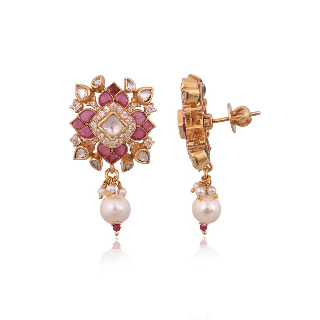 Rose Aura Jadau Choker Set : E-CH-110