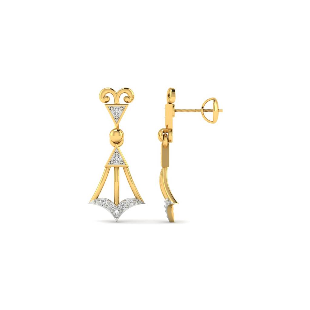 Vintage Inspired Diamond Earrings : E-M01168