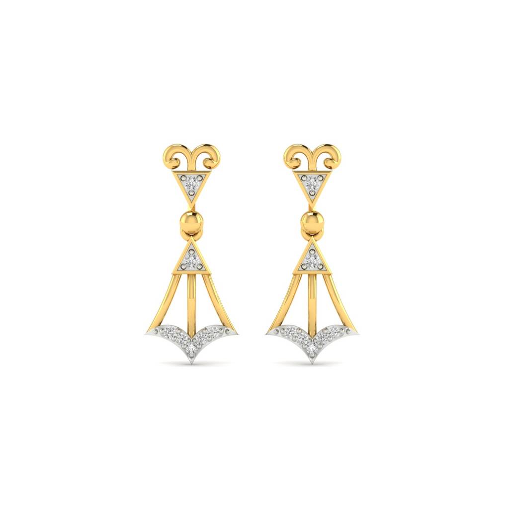 Vintage Inspired Diamond Earrings : E-M01168