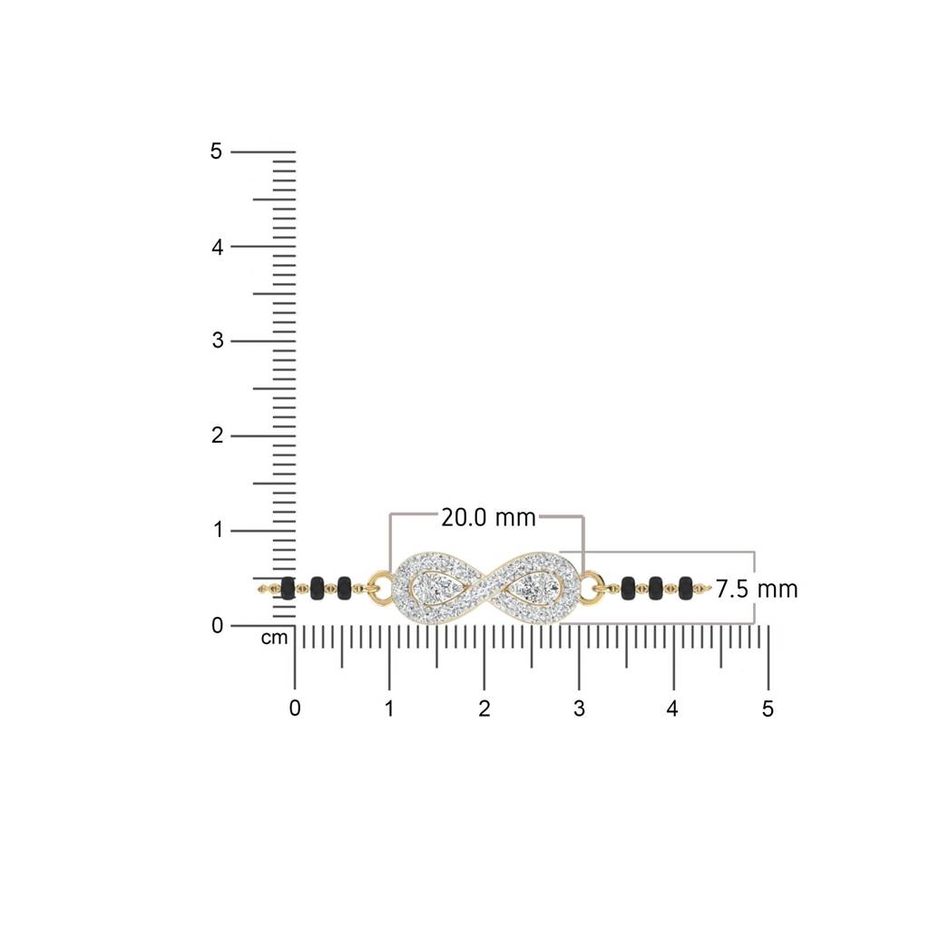 Infinity Lab Grown Diamond Gold Mangalsutra Bracelet : E00044SE504_1_3B14YDEFVSL
