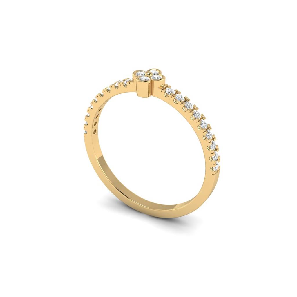 Floral Elegance Lab Grown Diamond Gold Ring : E00070SE577_1_3R14YDEFVSL_14
