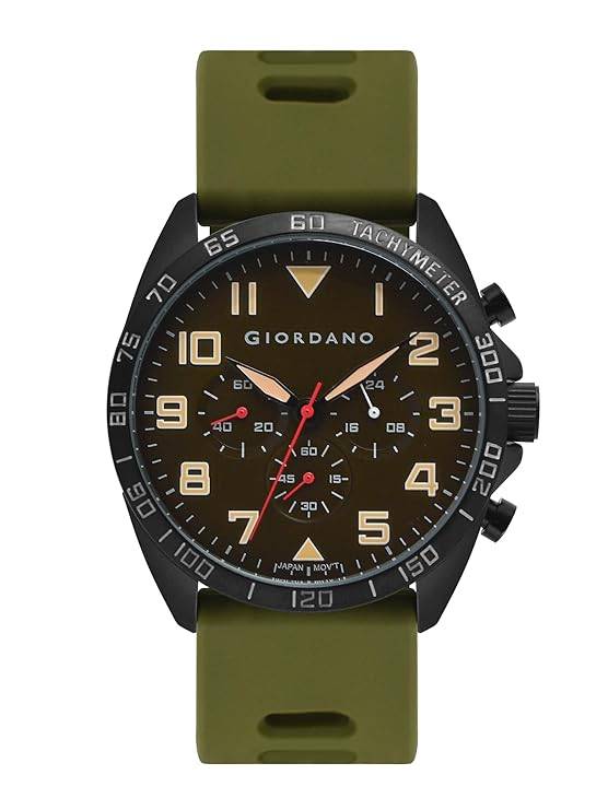 Giordano Multi Function - Performance Sport Watch For Men With Stopwatch Function & Silicon Strap : GZ-50092-03