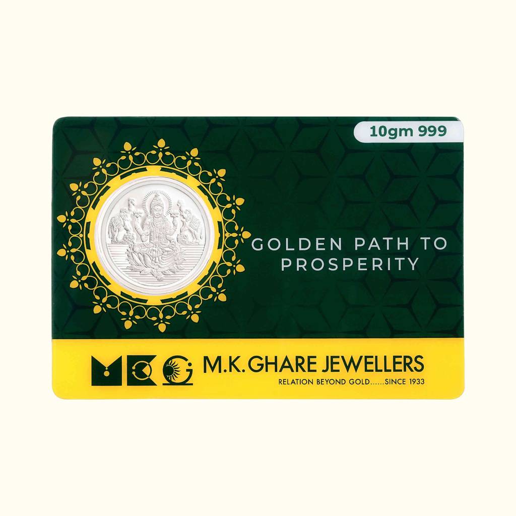10 Gram 999 Goddess Lakshmi Pure Silver Coin : 5-SSCX
