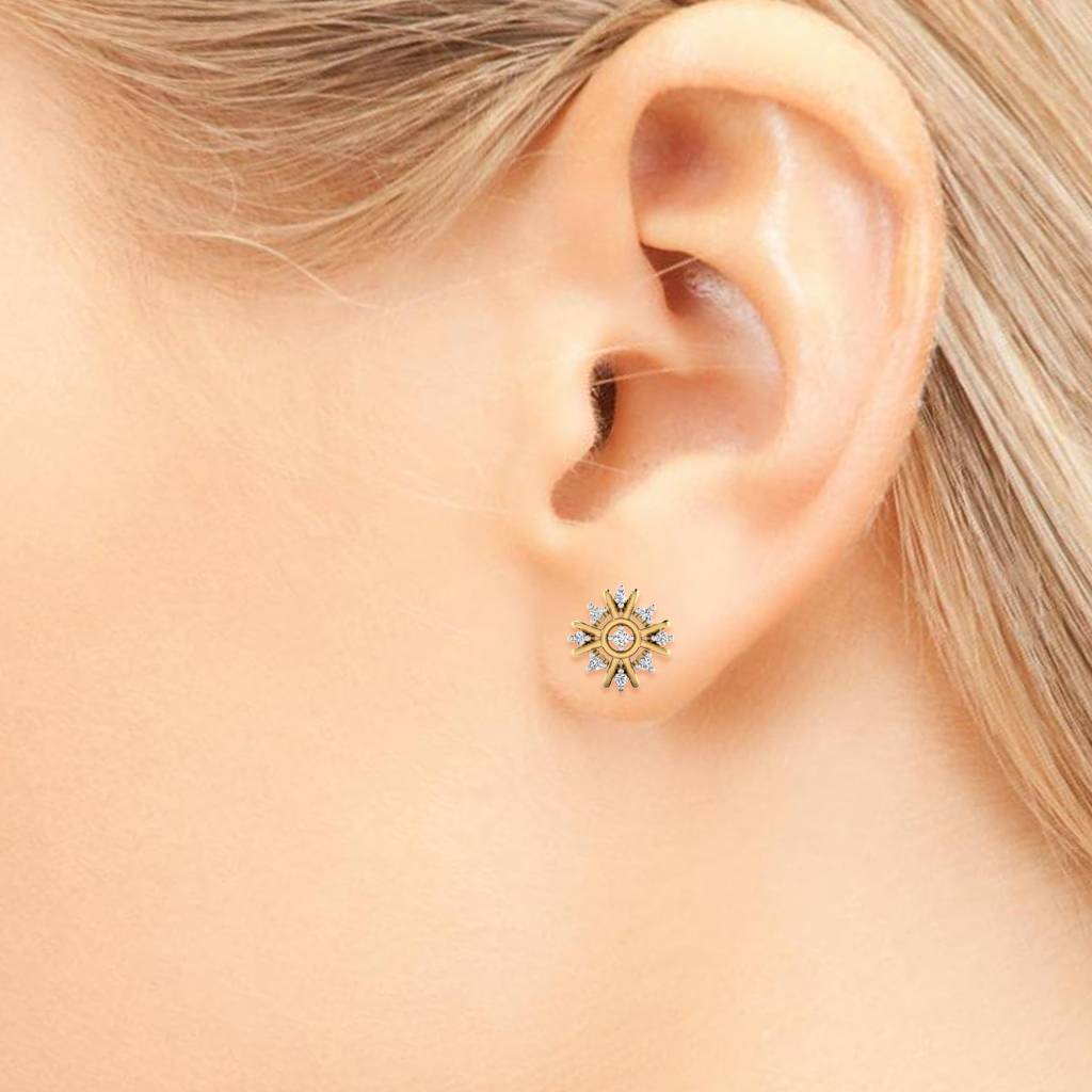 Iski Uski 925 Sterling Silver Arista Stud Earrings
