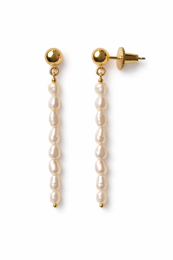Long Pearl Drop Earrings : ERG-LNG-PRL-DRP